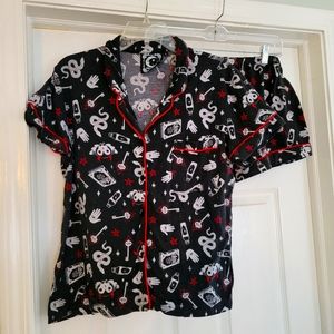 Killstar pentagram goth pajama set